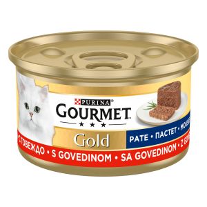 GOURMET GOLD Hrana za mačke, mousse Govedina, 85g