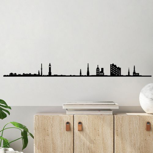 Wallity Metalna zidna dekoracija, Hamburg Skyline slika 1