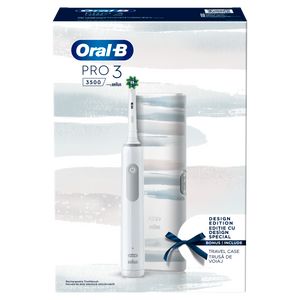 Oral-B Električna četkica za zube Pro 3 White 3500 + Travel Case