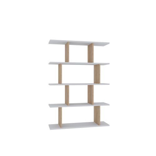 Woody Fashion Polica za knjige, Harmon - Oak, White slika 4