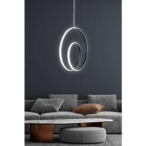 Opviq Luster, Geminorus Black-White Light slika 2