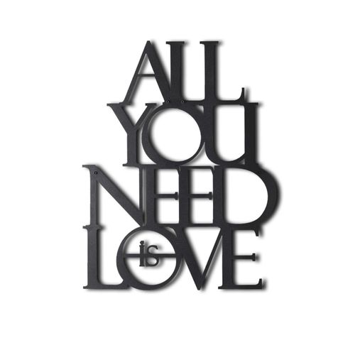 Wallity Metalna zidna dekoracija, All You Need Is Love slika 2