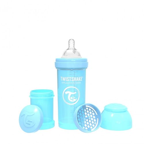 Twistshake bočica Anti-Colic 260ml Pastel plava + GRATIS Anti-Colic 260ml Bijela slika 2