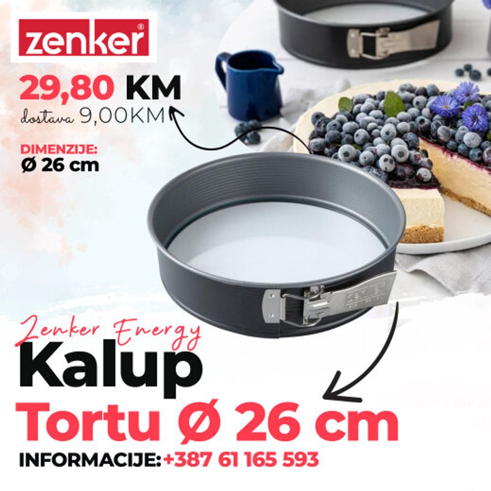 Energy Kalup za tortu 26 cm sa staklenim dnom slika 1