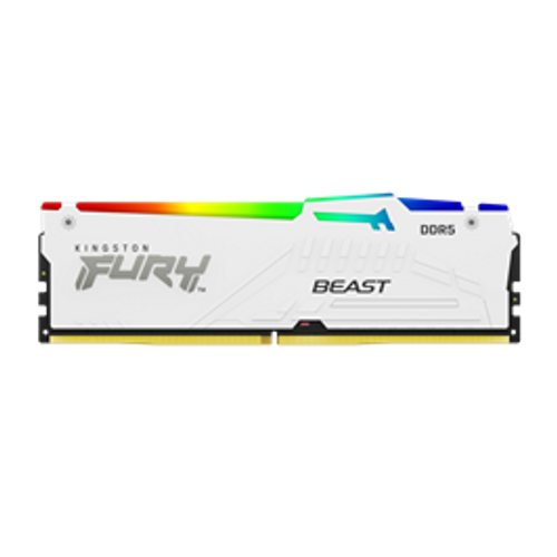 Kingston KF556C40BWAK2-32 DDR5 32GB (2x16GB) 5600MHz CL40 DIMM [FURY Beast] White RGB XMP slika 1