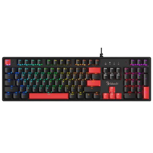 A4-S510R A4Tech Bloody MEHANICKA Gejmerska tastatura black, USB, US layout Fire Black / BLMS Red slika 5