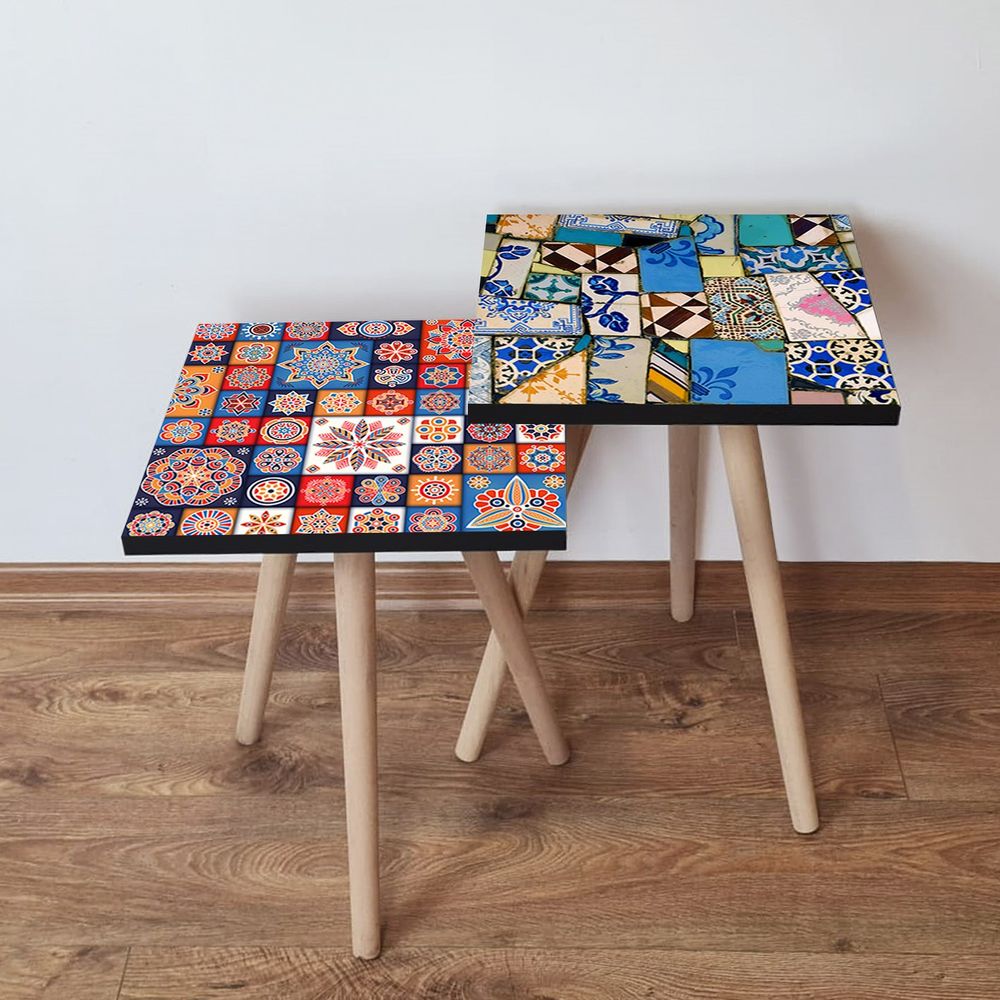 Nesting stolovi 2Shp510 - (2 komada) - boje: višebojni slika 1