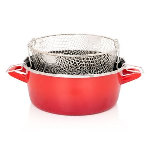 Metalac friteza 22cm/3lit Crvena