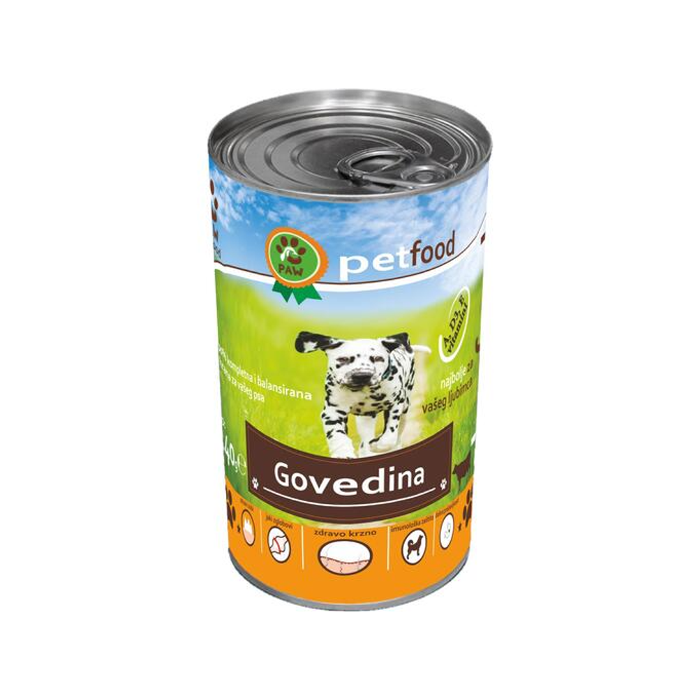 Paw Petfood  hrana za pse govedina 415g slika 1