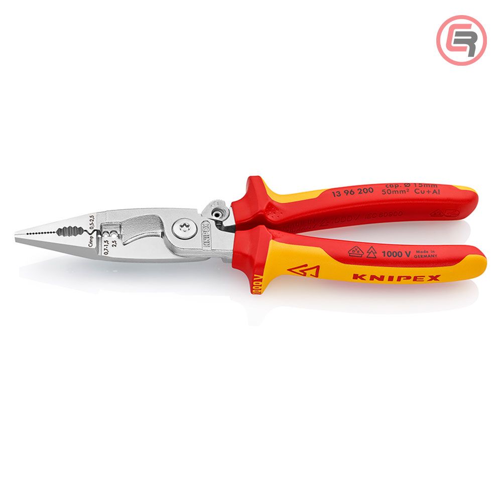 Knipex Kliješta Elektroinstalacijska Multifunkcionalna 200mm Sa Kočnicom 1000V – 13 96 200 slika 1