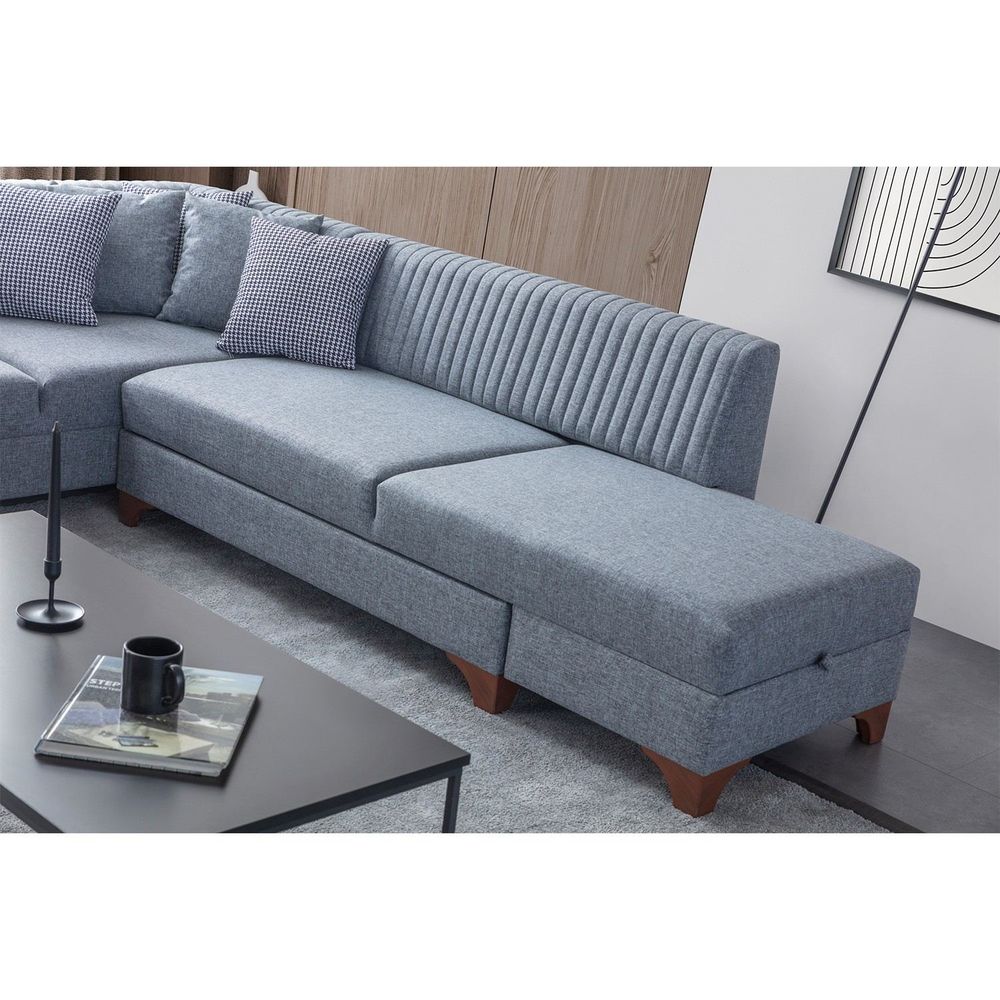 Ugaona Sofa West Desna - boja: siva slika 3
