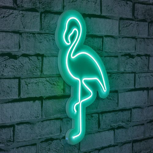 Wallity Ukrasna plastična LED rasvjeta, Flamingo - Green slika 10