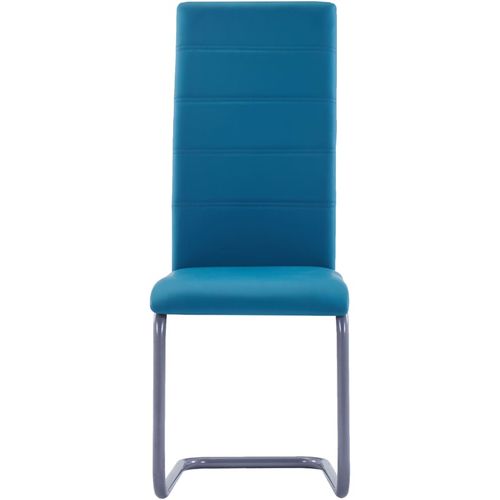 Konzolne blagovaonske stolice od umjetne kože 4 kom plave slika 10