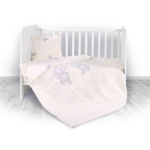 LORELLI RANFORCE 4-dijelni Set Posteljine Happy Hippo Beige (za krevetić min. 120 x 60 cm) slika 2