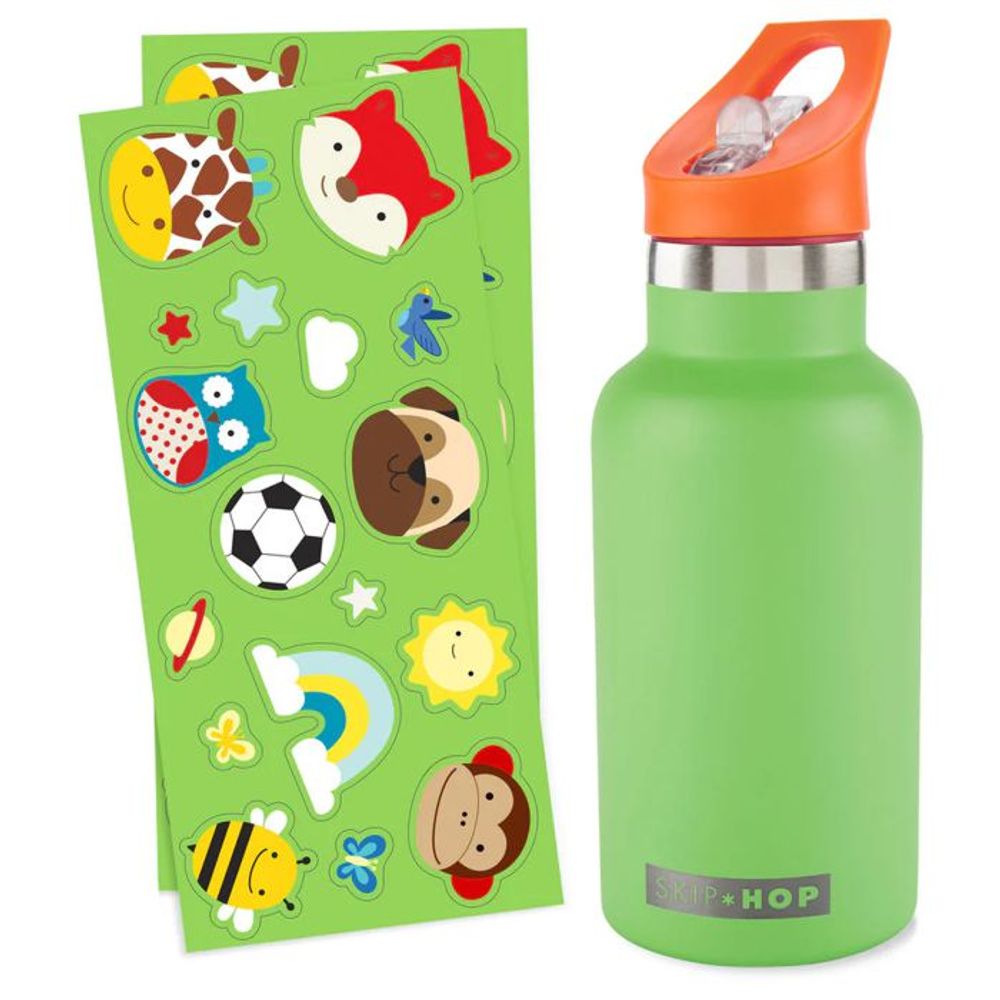 Skip Hop Dječija termosica sa stikerima 380ml, Zelena slika 1