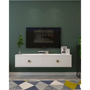 TV Stalak Zuzu 120 - Bijela i Zlatna