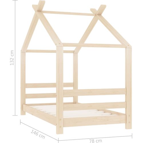 Okvir za dječji krevet od masivne borovine 70 x 140 cm slika 26