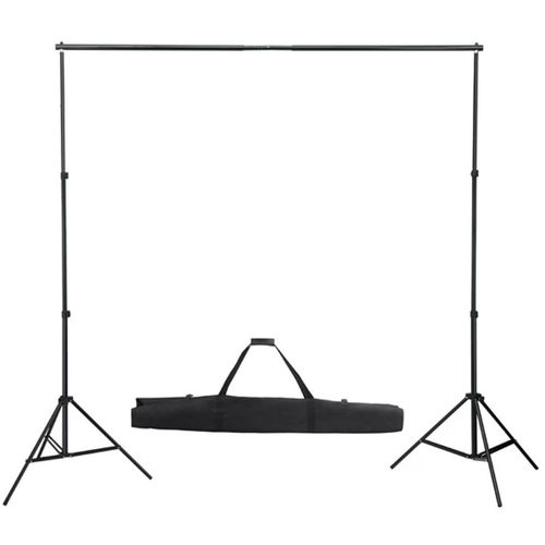 Fotografski pozadinski sustav s potporom 600 x 300 cm crni slika 25