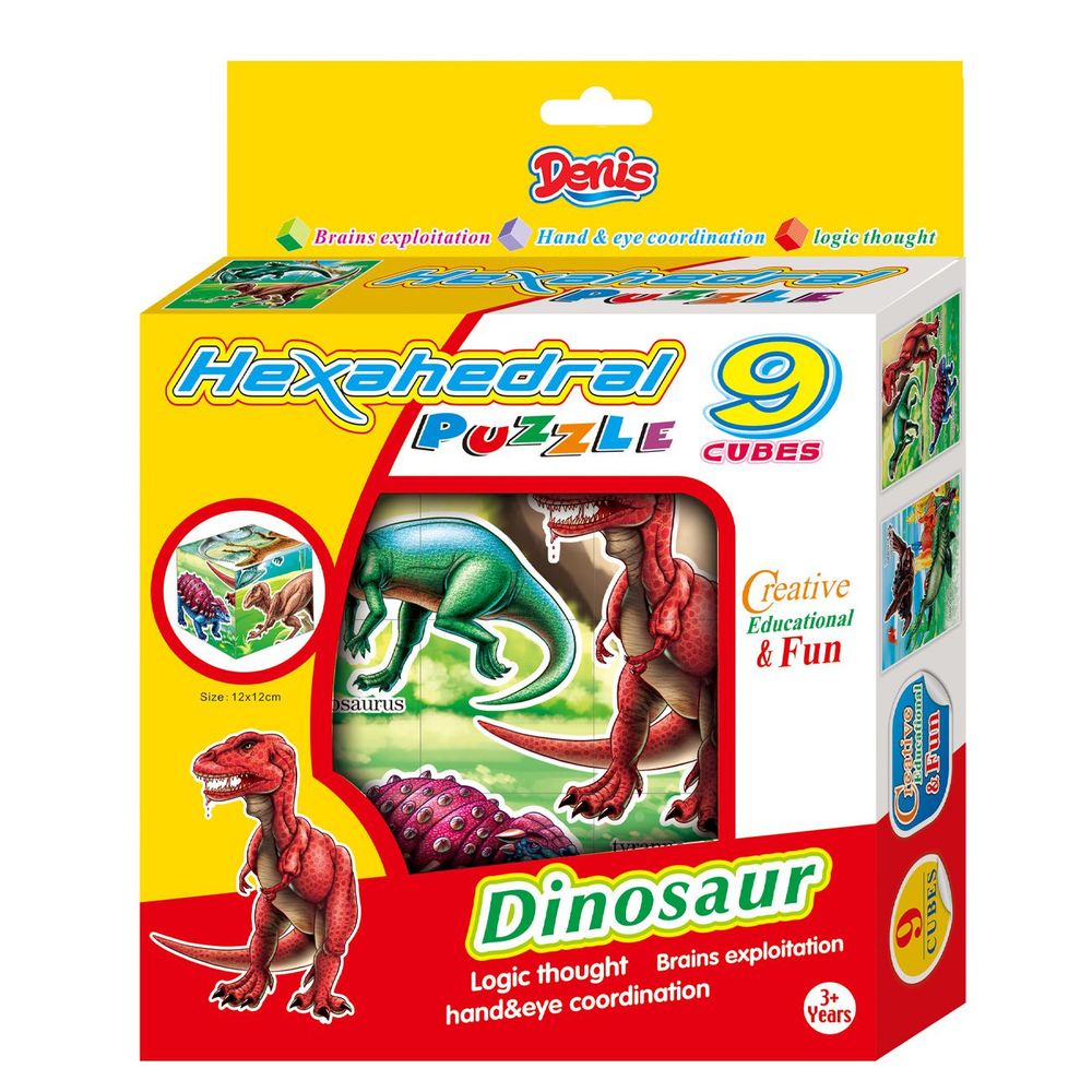 Denis Puzzle / Slagalica od 9 kocki, Dinosauri slika 1