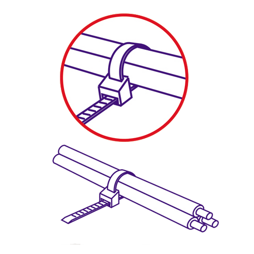 USE Plastične vezice 2,5mm x 100mm, pakiranje 50 kom. - CT 100/2,5 slika 2