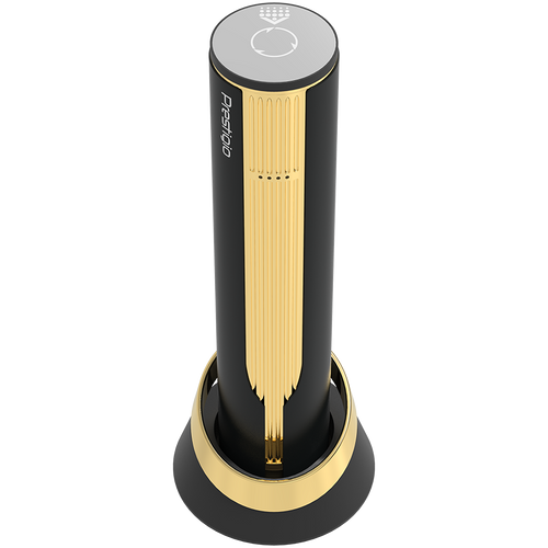 Prestigio Maggiore, smart wine opener, 100% automatic, opens up to 70 bottles without recharging, foil cutter included, premium design, 480mAh battery, Dimensions D 48*H228mm, black + gold color. slika 6