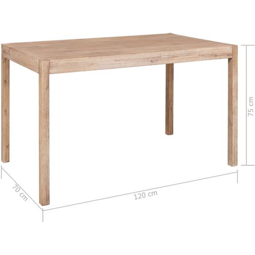 Blagovaonski stol 120 x 70 x 75 cm od masivnog bagremovog drva slika 5