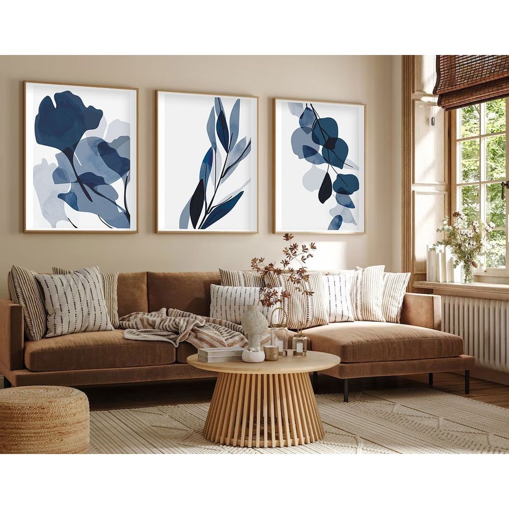 Huhu207 - Dekorativno Slikarstvo u Okviru od MDF-a 50 x 70 (Set od 3 Komada) slika 2
