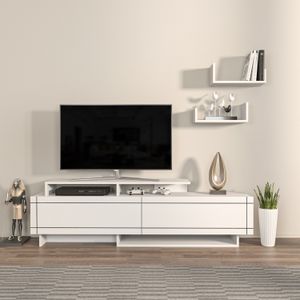 Tammy - Moderni bijeli TV stalak