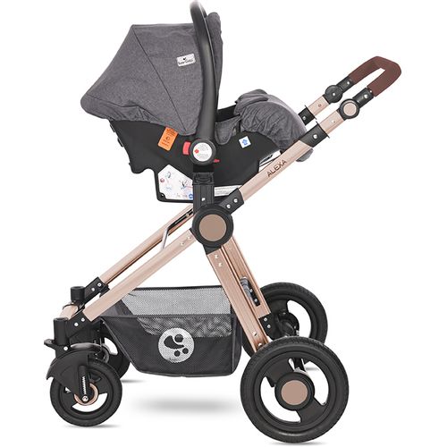 LORELLI ALEXA LUXE Kolica 3u1 Black: Košara + Autosjedalica + Zimska Navlaka (0mj+) - (do 15kg/96cm) slika 9