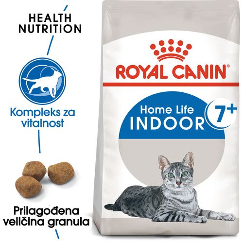 ROYAL CANIN FHN Indoor 7+, potpuna i uravnotežena hrana za odrasle mačke starije od 7 godina koje žive u kući, 400 g slika 6