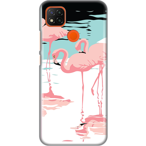 Torbica Silikonska Print za Xiaomi Redmi 9C Pink Flamingos slika 1