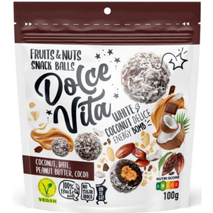 Dolce Vita Fruits & Nuts Snack Balls White Coconut Delice 100g