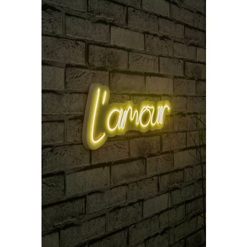 Wallity Ukrasna plastična LED rasvjeta, L'amour - Yellow slika 10