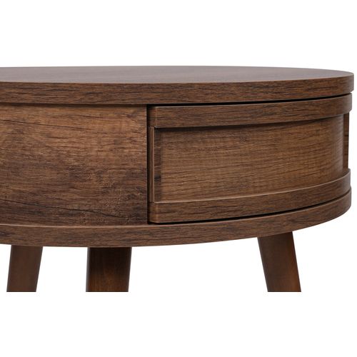 Yuvarlak - Walnut Walnut Side Table slika 10