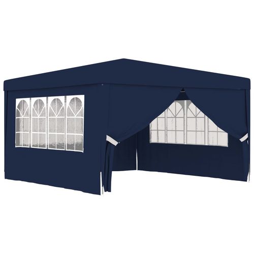 Profesionalni šator za zabave 4 x 4 m plavi 90 g/m² slika 1