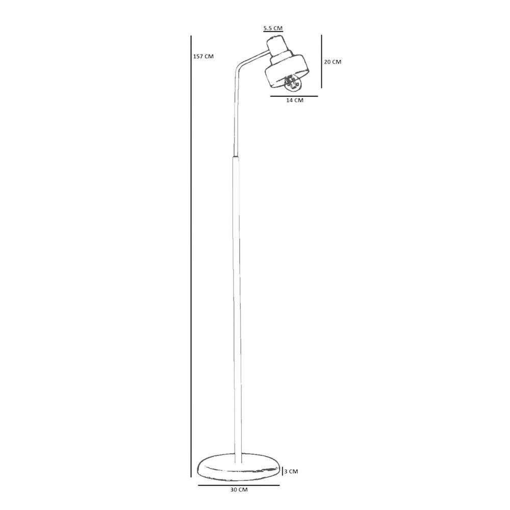Opviq Podna lampa 449, zlatna, crna slika 4