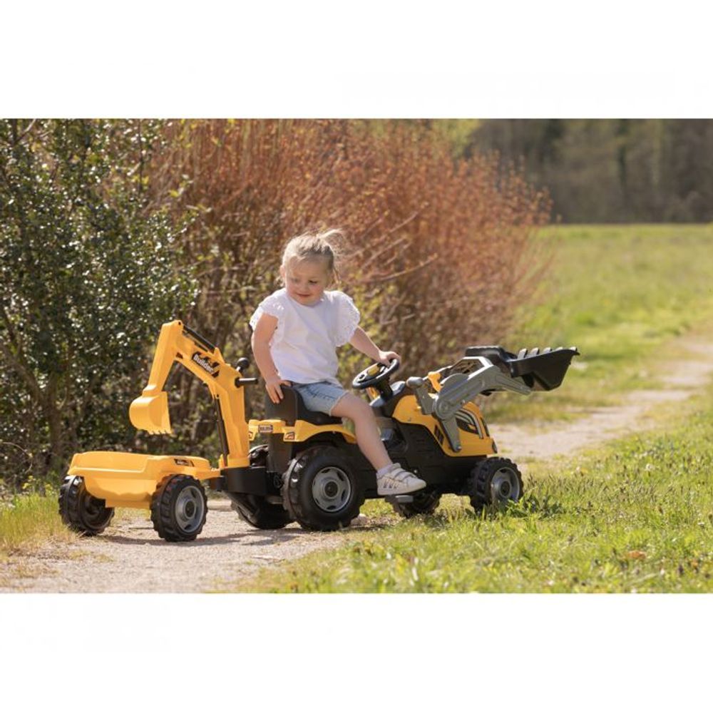 Smoby Traktor na pedale sa prikolicom i utovarnim kašikama Builder Max  slika 5