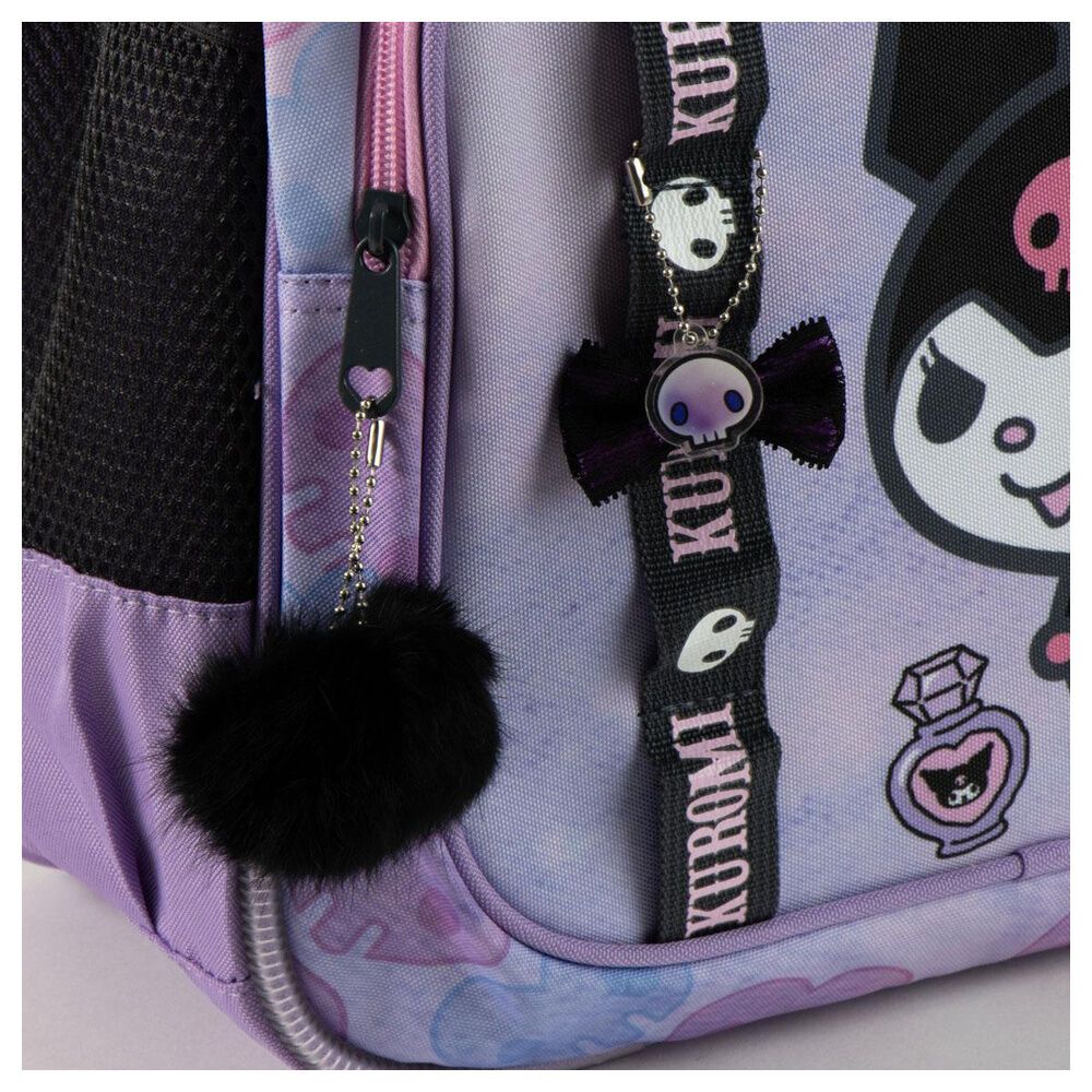 Mochila Kuromi Hello Kitty 42 cm prilagodljiva za trolley slika 5