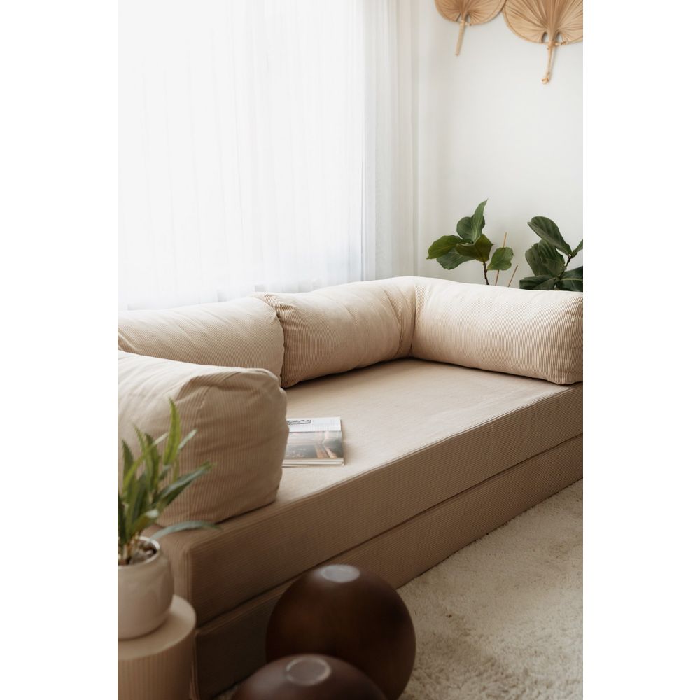 Sofa na razvlačenje za 3 osobe - bež boja slika 4