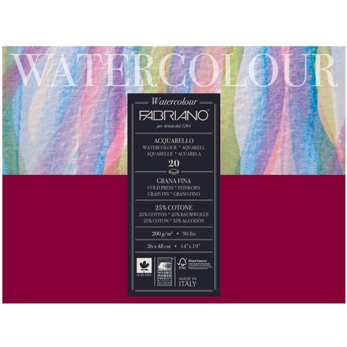 Blok FABRIANO Watercolor Gf 36X48 200G 20L 72613648 slika 1