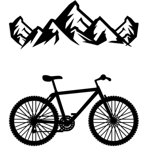 Wallity Metalna zidna dekoracija, Mountain And Bicycle - L slika 5