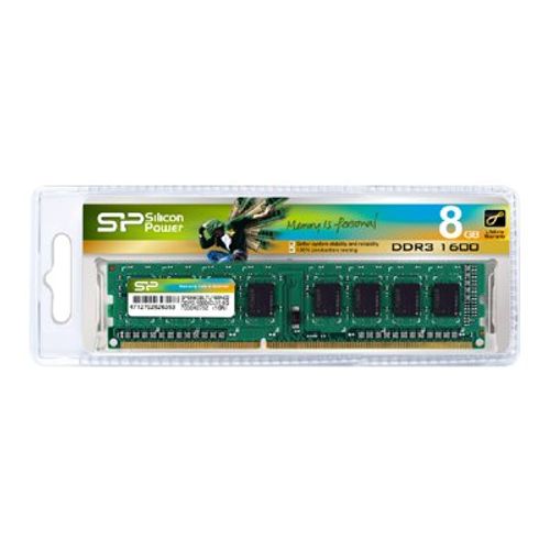 SILICON POWER DDR3 8GB 1600MHz CL11 DIMM SP008GBLTU160N02 slika 1