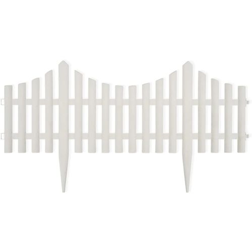 Bijela niska ograda za travnjak 17 kom/10 m slika 29