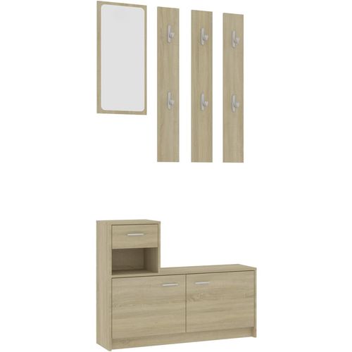 Set za hodnik boja hrasta sonome 100 x 25 x 76,5 cm od iverice slika 17