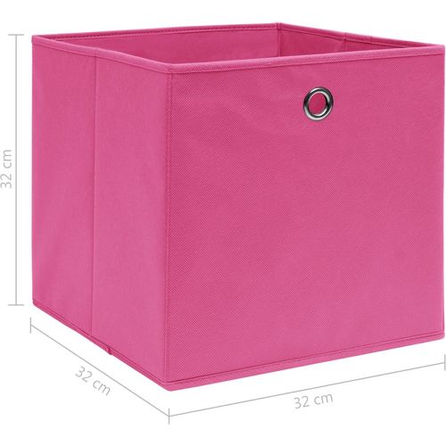 Kutije za pohranu 10 kom ružičaste 32 x 32 x 32 cm od tkanine slika 4