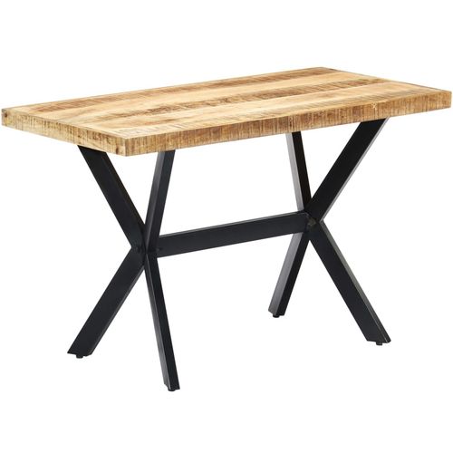 Blagovaonski stol od grubog masivnog drva manga 120x60x75 cm slika 13