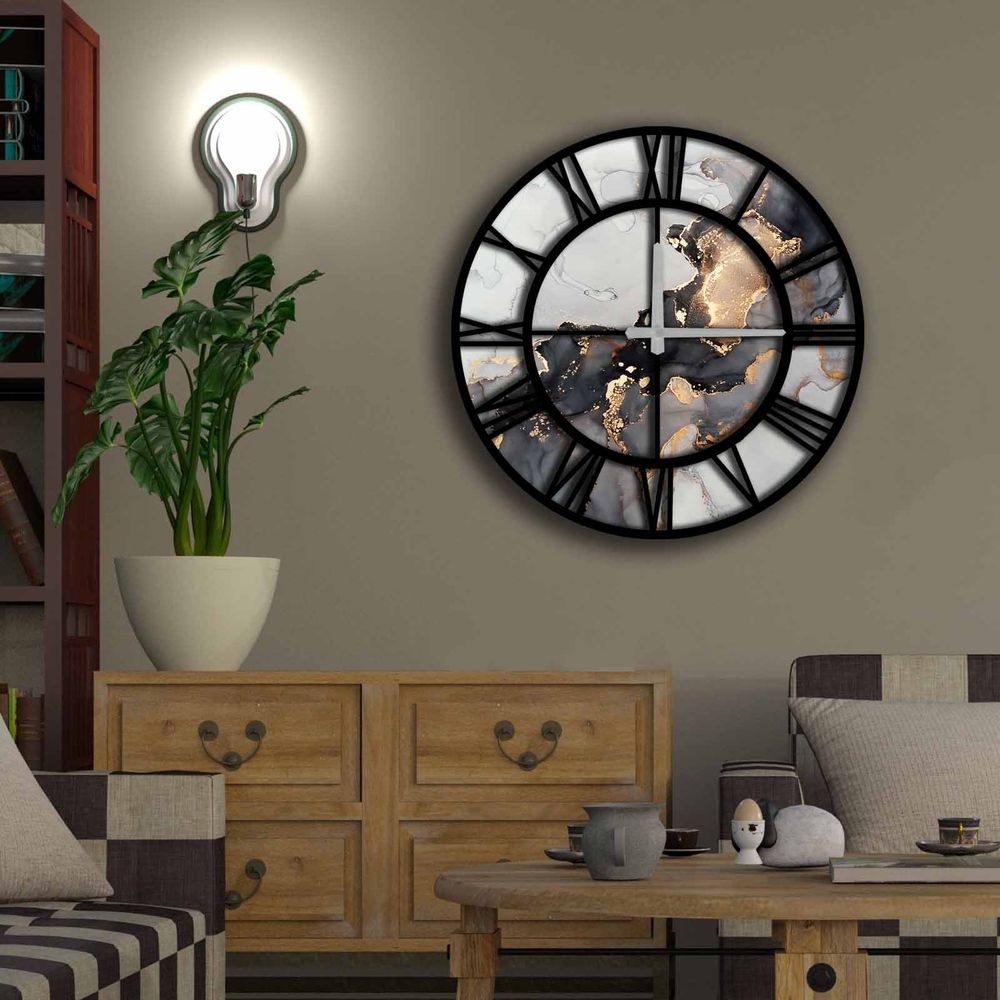 Decorative mdf clock 5050MS-079, colour: multicolor slika 1