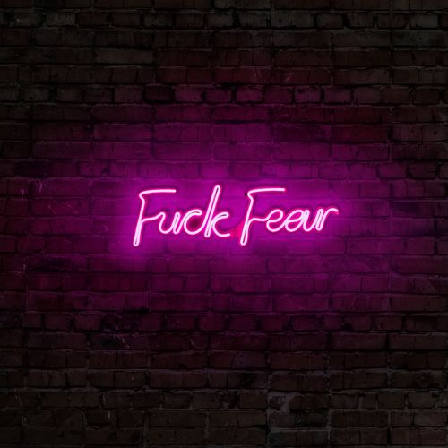 Wallity Ukrasna plastična LED rasvjeta, Fuck Fear - Pink slika 2