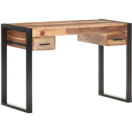 Radni stol 110x50x76 cm od masivnog drva s obradom od šišama slika 1