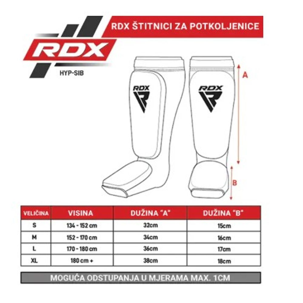 RDX Sports Štitnici za potkoljenice OEKO-TEX® i CE - Crni - L slika 7